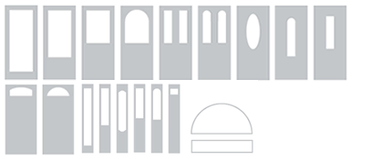 Concorde - Decorative Glass Door Shapes. Turkstra Windows and Doors, Professional Installation and Estimates.