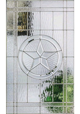 Texas Star - Decorative Glass Options. Turkstra Windows and Doors, Professional Installation and Estimates.