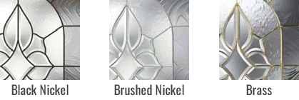 Fiberglass Door - Caming Options - Arcadia - Black Nickel - Brushed Nickel - Brass