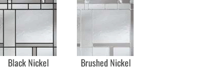 Fiberglass Door - Caming Options - Homeward - Black Nickel - Brushed Nickel