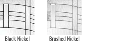 Fiberglass Door - Caming Options - Maple Park - Black Nickel - Brushed Nickel