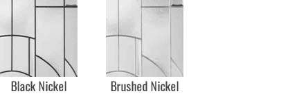 Fiberglass Door - Caming Options - Zaha - Black Nickel - Brushed Nickel