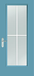 S1209 - Coastal Style Entry Doors, Smooth-Star with Clear Glass and GBGs