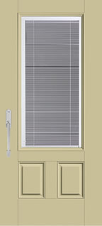 S5425 - Coastal Style Entry Doors, Smooth-Star with Internal Blinds