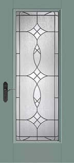 S6002 - Coastal Style Entry Doors, Smooth-Star with Blackstone Glass