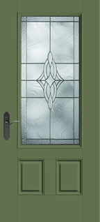 S6091 - Colonial Style Entry Doors, Smooth-Star with Wellesley Glass