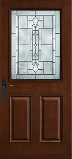 CCM612 - Colonial Entry Style Doors, Classic-Craft Mahogany with Lucerna Glass