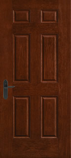 FCM60 - Colonial Entry Style Doors, Fiber-Classic Mahogany