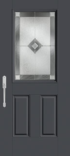 S6560 - Colonial Entry Style Doors, Smooth-Star with Pembridge Glass
