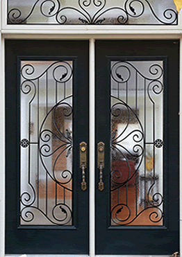 Verona - The perfect doorlite for the classically elegant dark finish door to modern fiberglass panels, decorative glass options.