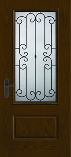 FC529 - European Style Entry Doors, Fiber-Classic Oak with Riserva Glass