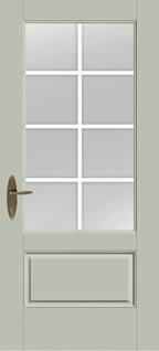 S2105 - European Entry Style Doors, Smooth-Star with Clear Glass and GBGs