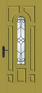 S6012 - Southwest Entry Style Doors, Smooth-Star with Salinas Glass