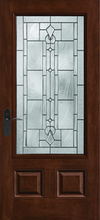 CCM204 - Traditional Entry Style Doors, Classic-Craft Mahogany with Lucerna Glass