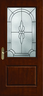 CCR20026 - Traditional Entry Style Doors, Classic-Craft Rustic with Cambridge Glass
