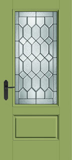 S981 - Traditional Entry Style Doors, Smooth-Star with Crystalline Glass