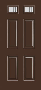 TS1642 - Steel Entry Doors by material, Traditions style, Colour: Chestnut