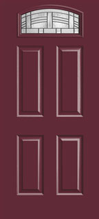 TS736 - Steel Entry Doors by material, Traditions style, Colour: Cabernet